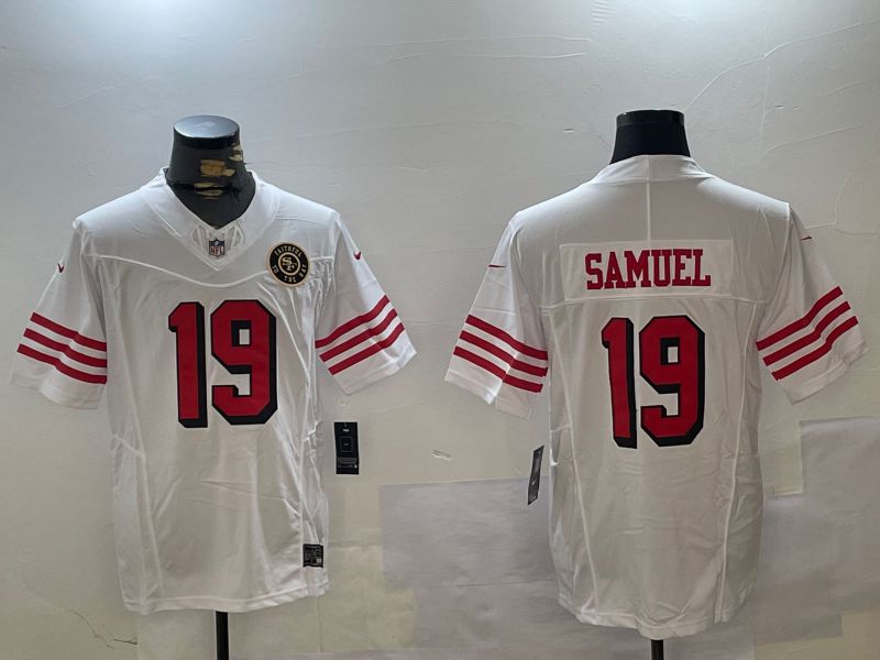 Men San Francisco 49ers #19 Samuel White three generations 2024 Nike Limited NFL Jersey style 2